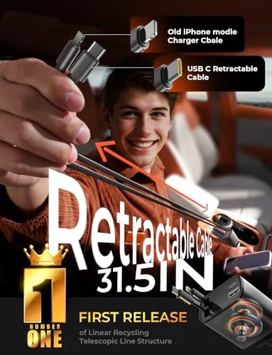 Cable retracted into the housing