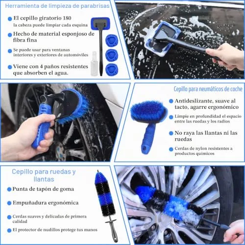 Long-handle wheel brush