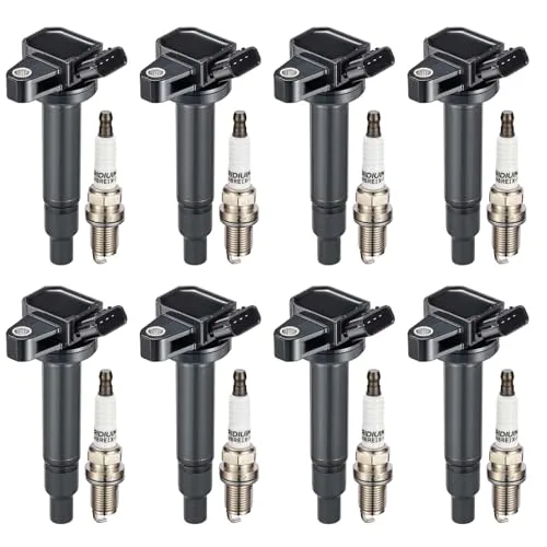 SYKRSS 8-Pack Ignition Coil & Iridium Spark Plug Set for Toyota Tundra, Sequoia, 4Runner, Land Cruiser & Lexus V8