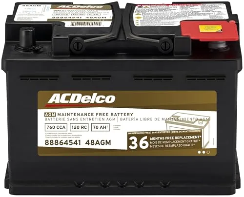 ACDelco Gold 48AGM Group 48 AGM Replacement Car Battery, 36-Month Warranty