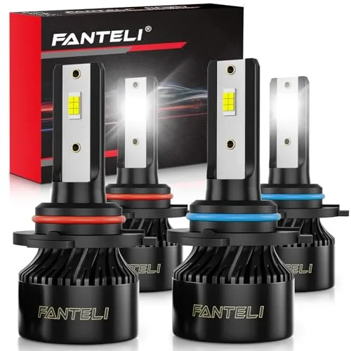 FANTELI 9005+9006 LED Headlight Bulb Set, 6500K, 34000LM, Pack of 2