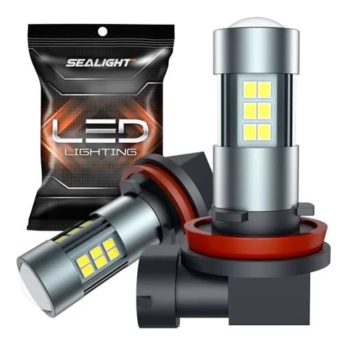 SEALIGHT F1 Series H11/H8/H16 LED Fog Light Bulbs, 360° Illumination, Pack of 2