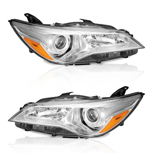 WEELMOTO Halogen Headlight Assembly for Toyota Camry LE/SE (2015-2017)