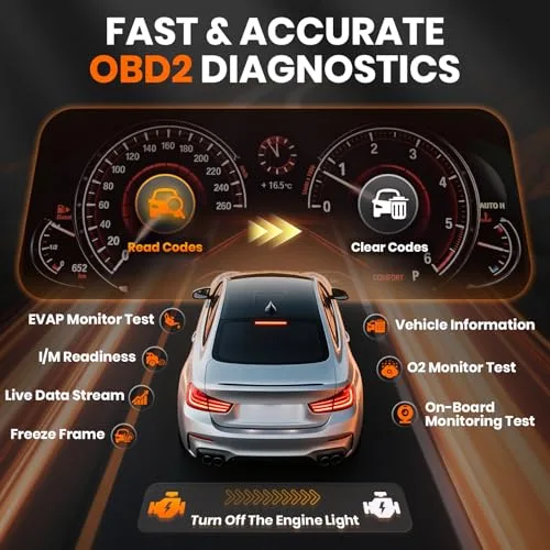 Connected via OBD2 cable