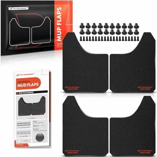 A-Premium 4-Piece Universal Splash Guards, Front & Rear Mud Flaps