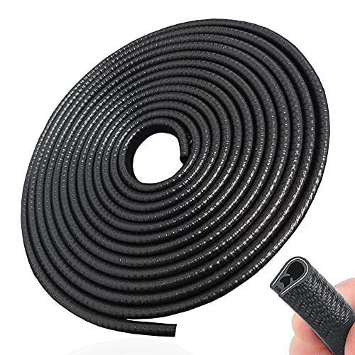 SYOAUTO 13-Foot Universal Rubber Door Edge Guard, No Adhesive Needed